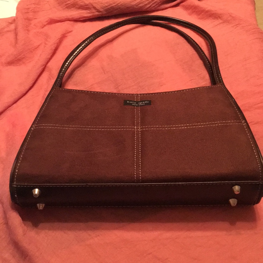 Kate Spade brown suede hand bag